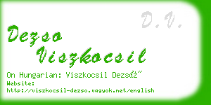 dezso viszkocsil business card